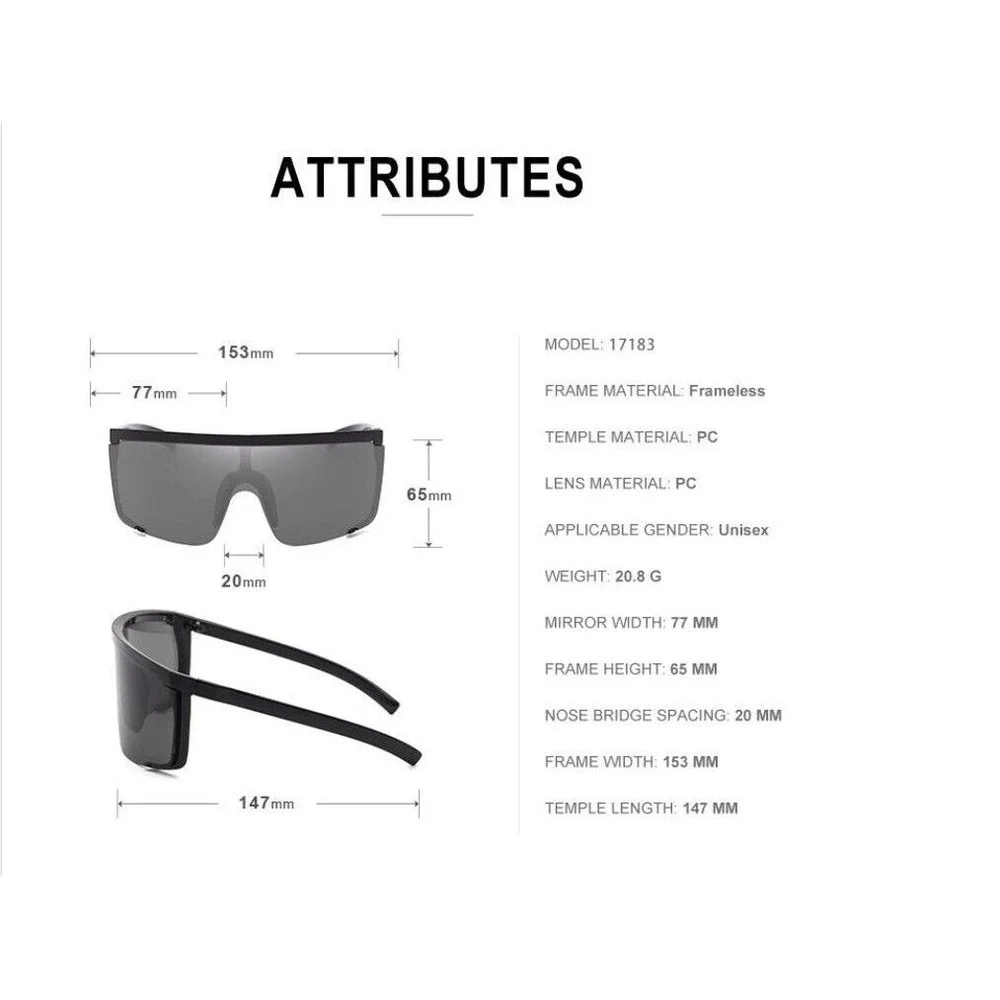 Shield Sunglasses Silver Mirrored‎ Lens Visor Cyclops Sport Sun Glasses Lentes